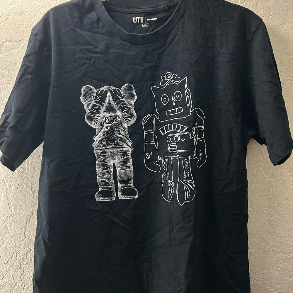 Graphic Black Kids' Andy Warhol Robot & Bear Tee